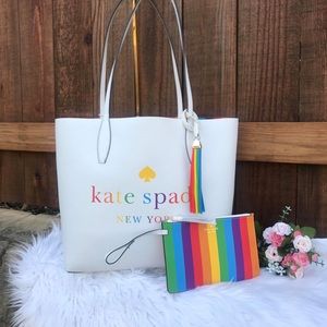 Brand New Authentic Kate Spade Rainbow Tote